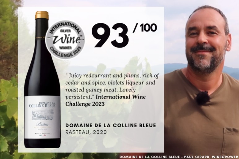 Médaille d'argent IWC - Dne de la Colline Bleue Rasteau !